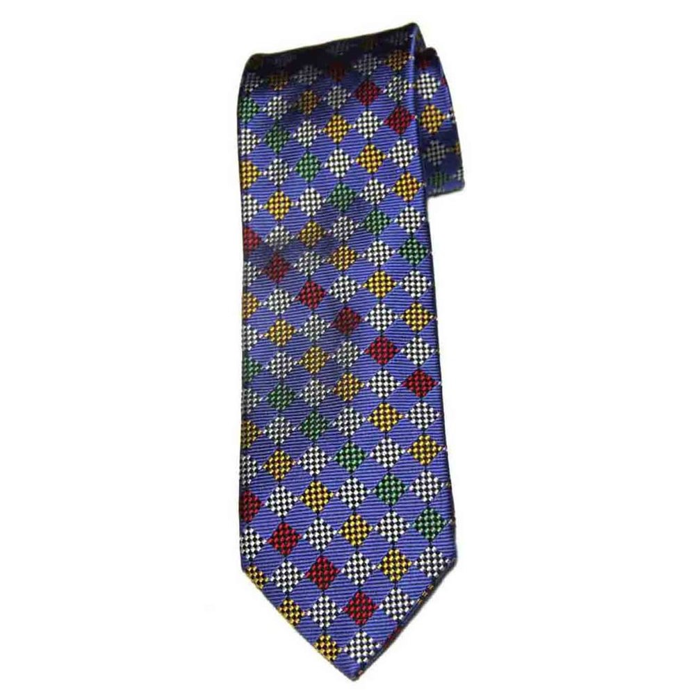 Jos A Bank Silk Tie Multicolor Hand Sewn Men's
